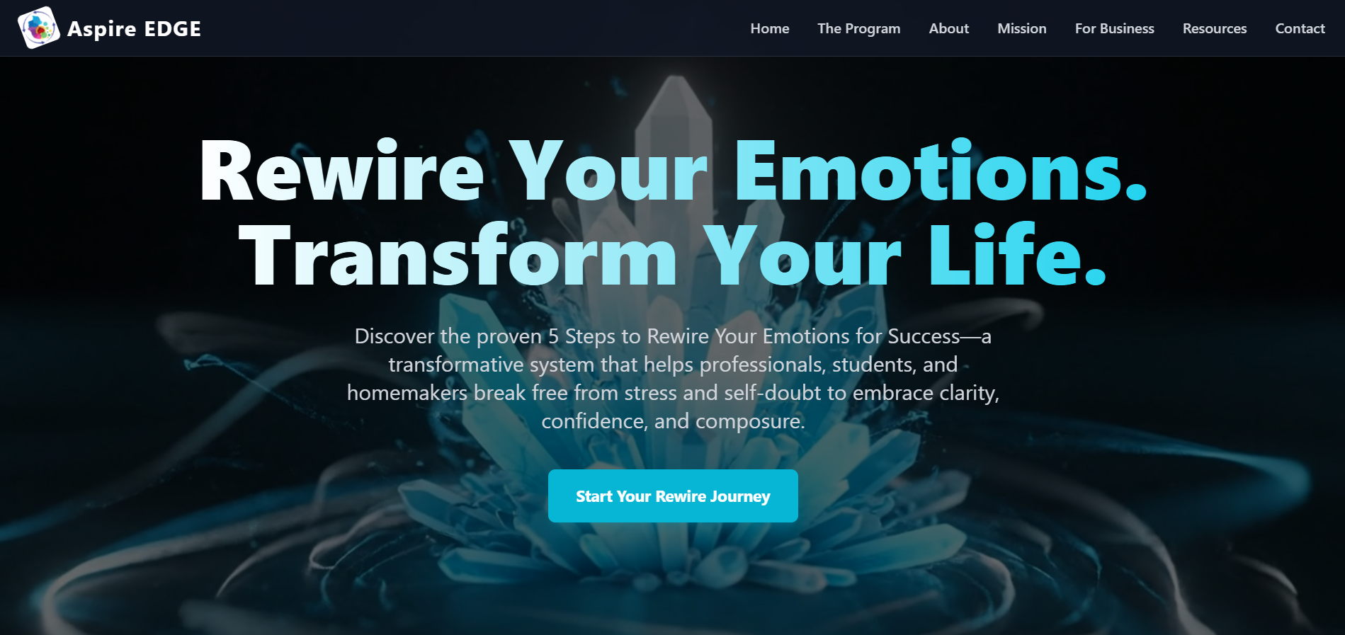 Screenshot of the Aspire Edge website